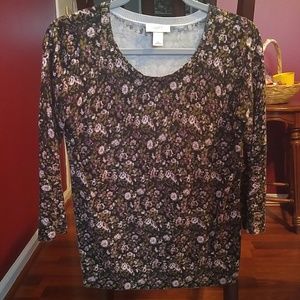 Loft 3/4 floral sweatet